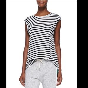 Nordstrom- Striped Torqued-Seam Muscle Tee